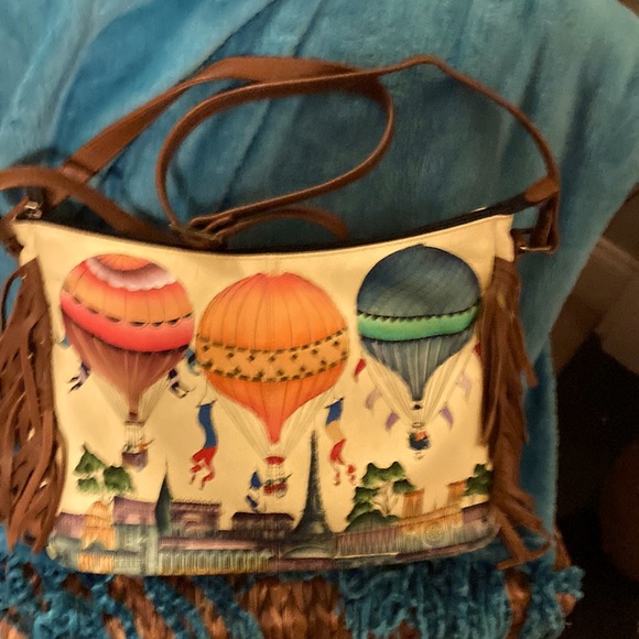 Anuschka Handbags - Anuschka hand painted leather Boho Purse